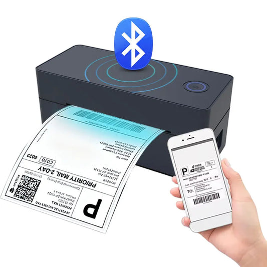 Wireless Bluetooth Thermal Shipping Label Printer 4X6 Support Android Mac Iphone Windows - Shipping Label Printer